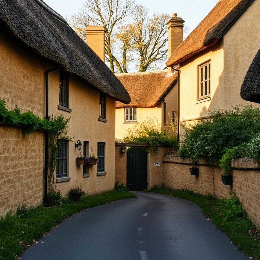 An English country lane in the Cotswolds
